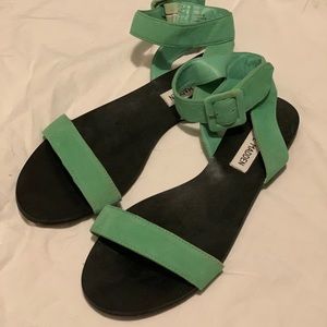Steve Madden Teal Ankle Strap Sandal Size 8